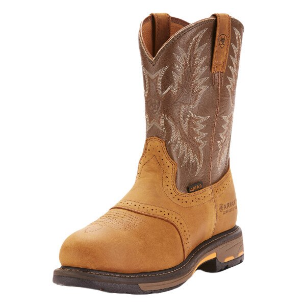 Ariat Workhog Pull-On Composite Toe Boot in Bark